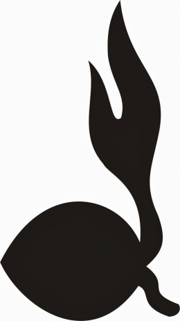 Logo siluet Tunas Kelapa yang resmi dan benar, perhatikan perbedaan pada bagian akar di bawah.(Foto: BDHS)
