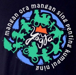 "Mangan ora mangan sing penting kumpul" dari akun Twitter @YogyakartaCity. (Foto: Istimewa