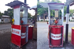 Penjual eceran BBM atau "Pertamini" yang diandalkan masyarakat di Sekongkang, Sumbawa Barat untuk memenuhi kebutuhan BBM sehari-hari (dok. pri).
