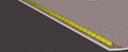 Gambar 3 Rancangan Pedestrian Waysyang Memadukan Tekstur Garis-garis dan Bulat Bagi Penyandang Difabel || Sumber: Ilustrasi Pribadi, 2016