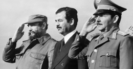 Fidel Castro, Saddam Hussein dan Raul Castro (img: gettyimages.com)