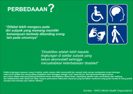 Gambar 2 Perbedaan Konseptual Difable dan Disable || Sumber: WHO (World Health Organization); Pribadi, 2016