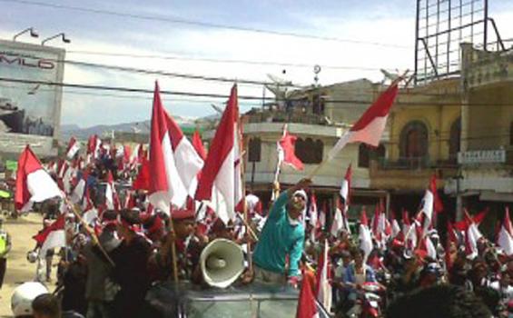 Konvoi Bendera Merah Putih di Aceh