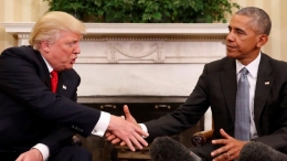 Donald Trump dan Presiden Obama bertemu membicarakan transisi pemerintahan. Sumber: Fox News