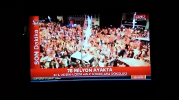 Suasana Kudeta terekam di TV Lokal (Dokpri)