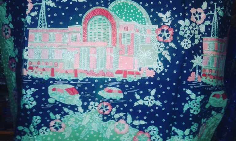 batik jakarta motif stasiun kota (Dokumentasi Pribadi)