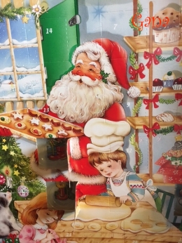 Advenstkalender dan gambaran anak-anak membuat Weihnachtsplätzchen (dok.Gana)