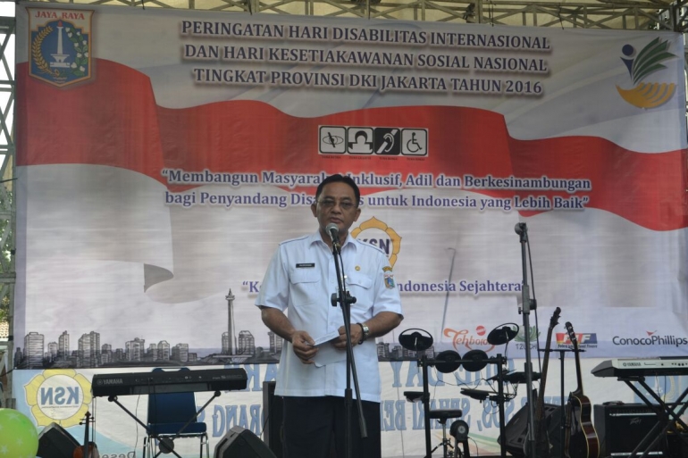 Sambutan dari Kepala Dinas Sosial Provinsi DKI Jakarta