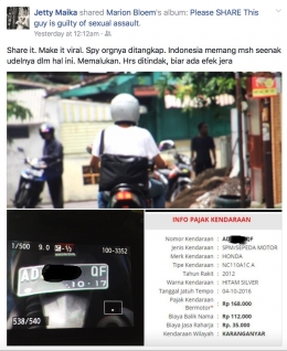 Pelecehan seksual terhadap Marion (dok.Marion/Jetty)