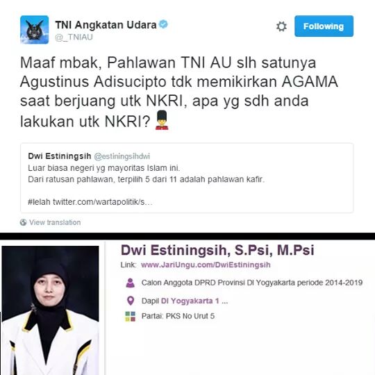 Capture postingan kader PKS Sumber: Dokpri Dwi Estiningsih