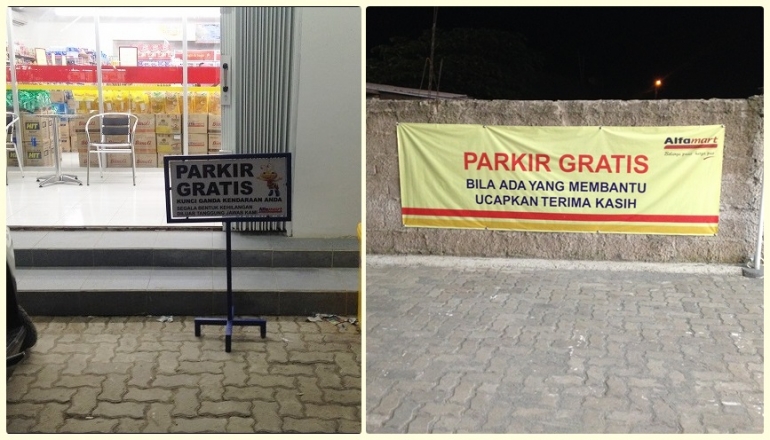Banner parkir gratis|dokpri