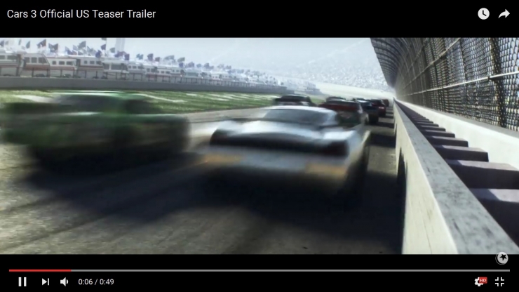 Para mobil diarena balap (dokumentasi sendiri melalui screenshoot dichannel youtube)