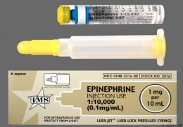 Bagi keluarga yang memiliki sejarah alergi, sebaiknya memiliki persediaan Epinephrine. Ilustrasi : www.mediccast.com 