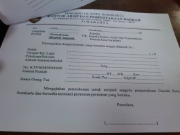 Formulir Permohonan Menjadi Anggota Perpustakaan (Foto Koleksi Pribadi)