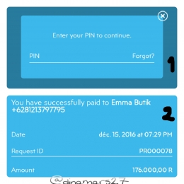 Setiap proses transaksi melalui aplikasi UANGKU selalu meminta password demi keamanan akun UANGKU Anda. (foto: dokpri)