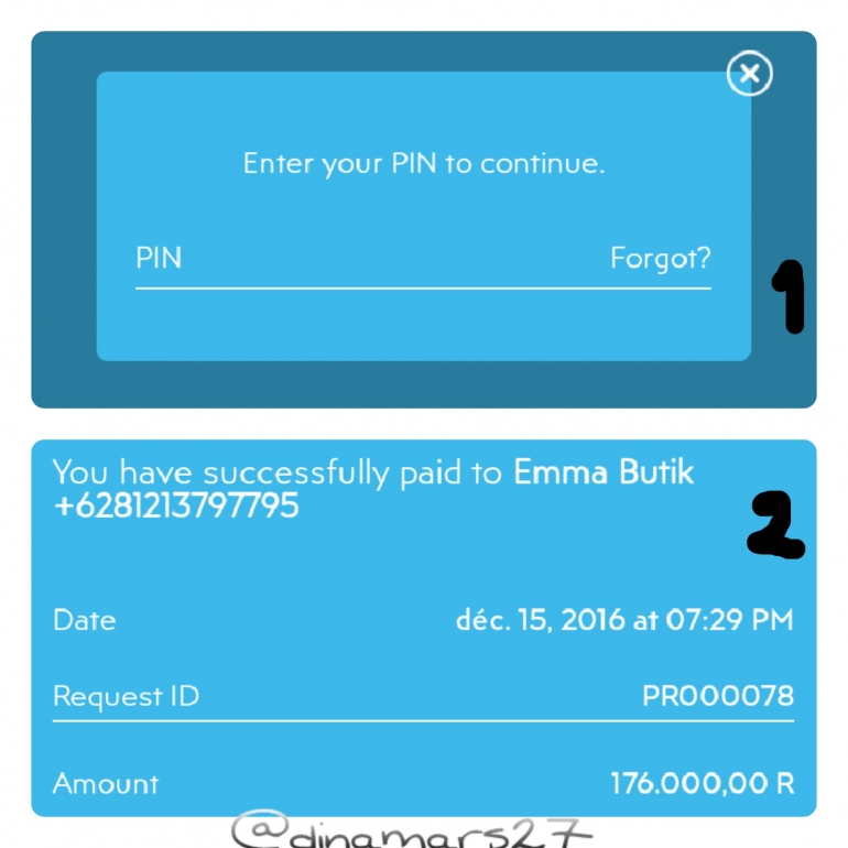 Setiap proses transaksi melalui aplikasi UANGKU selalu meminta password demi keamanan akun UANGKU Anda. (foto: dokpri)