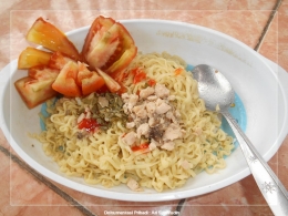 Bakmi bangka ala Bakmi Mewah Kaya Rasa ala Makan Mewah di rumah. Dokumentasi : Ari Syarifudin