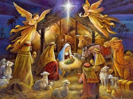 Ilustrasi kelahiran Yesus (sumber: http://3.bp.blogspot.com/-lxOOxi-Nbd4/Urj2ic6TZYI/AAAAAAAABBc/vfc5lqayR_s/s1600/nativity-wallpaper-1.jpg)