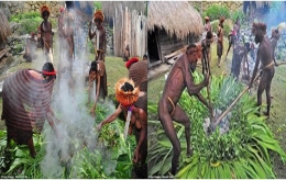 1. Upacara/Tradisi Bakar Batu di Papua. (www.dailymail.co).