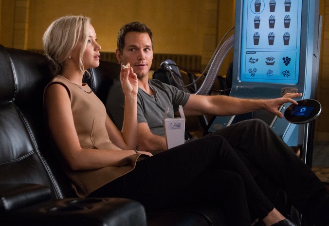 Chris Pratt dan Jennifer Lawrence dalam Passengers (dok.IMDB)