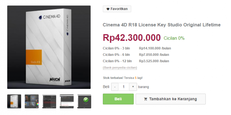 Harga Cinema 4D R18 - Bukalapak