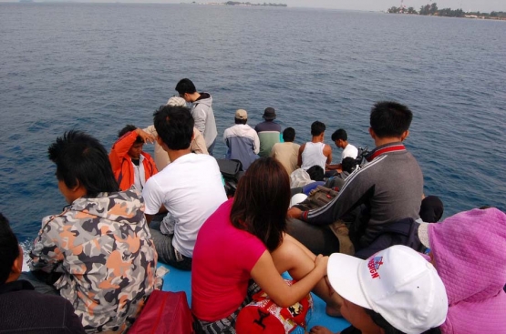 Ket foto : Suasana anjungan di pelayaran Muara Angke Pulau Pramuka