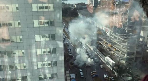 Lokasi ledakam bom mobil di Gedung Pengadilan, Kota Izmir Turki pada 5 Januari 2017 (Sumber foto: www.alhayat.com)