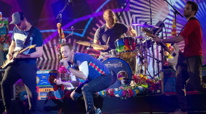 Penampilan Coldplay saat konser di Australia. Source: Okezone.
