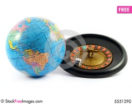 Global and Roulette - source : http://www.stockfreeimages.com/5551290/Globe-roulette-gamble-planet-earth.html#