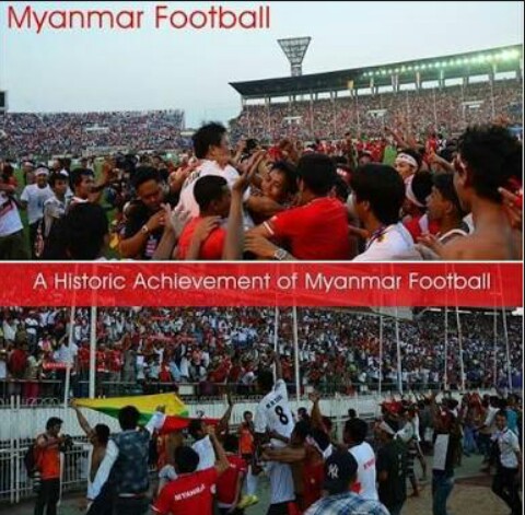 (Momen keberhasilan Myanmar lolos ke Piala Duni U-20 2015  / sumber foto :twitter myanmar football)