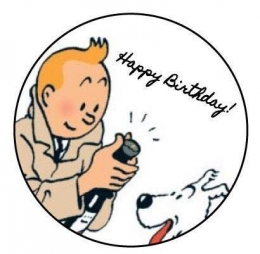 Ucapan selamat ulang tahun Tintin. (Foto: Akun FB Komunitas Tintin Indonesia)