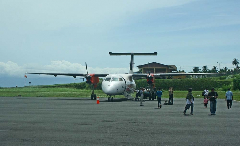 Wingsair baru landing di Ternate