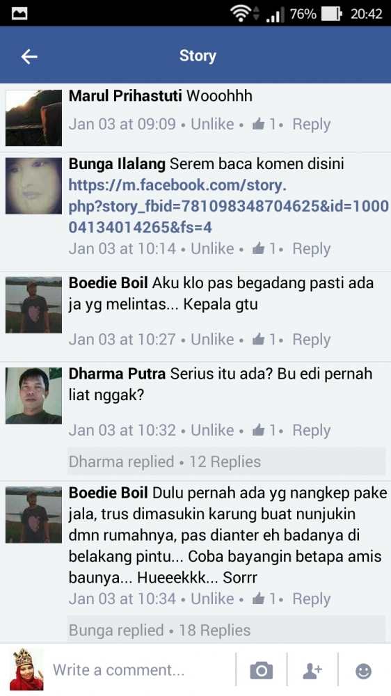 Komen beberapa teman di fb saya (dok.pri)