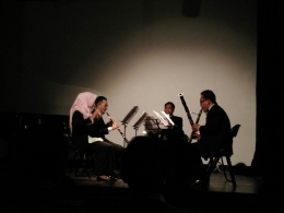 Lima musisi Bandung Philharmonic yang tampil dalam konser bertajuk Seri Musik Kamar 