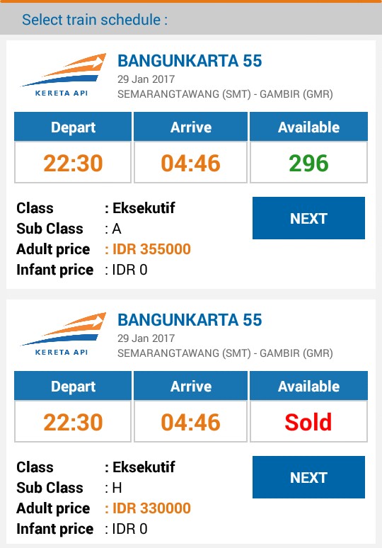 Jadwal kereta Bangunkarta (Dokpri