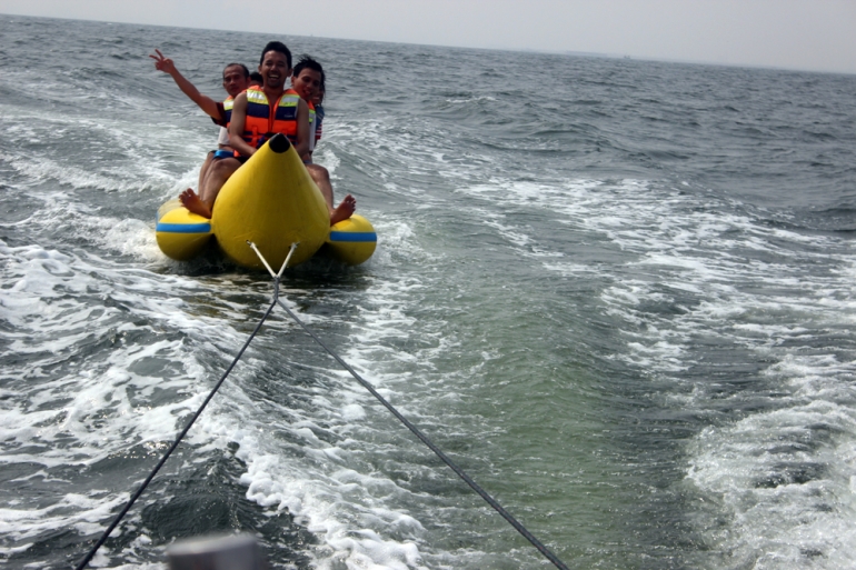 Banana boat juga mengandung risiko. (Foto GANENDRA)