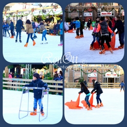 Anak-anak Sekolah Dasar sedang berlatih olah raga seluncur es/foto ©DellaAnna