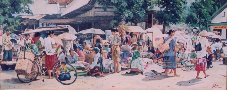citra pasar di masalalu dalam lukisan iwan a.wiryawan