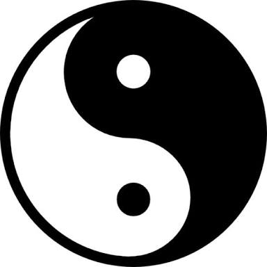 Simbol Yin Yang, Simbol Wanita Pria atau Siang Malam atau Hitam Putih. Terdiri dari 1 BIT informasi. Foto dari Google