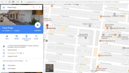 Pasar Kaget 'Progo', seperti yang tertera pada Google Maps ini mempunyai posisi dan nomor ponsel, tetapi tidak aktif waktu saya mencoba hubungi via telepon dan SMS. sumber: maps.google.com