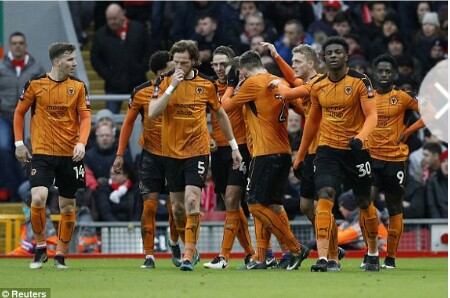 (Wolves sukses kalahkan Liverpool dipiala FA / Sumber foto : dailymail)
