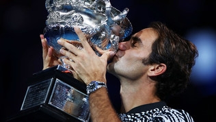 Roger Federer Kampiun Australia Open 2017 (sbr Gbr : Aus Open)