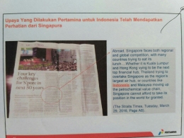 Upaya Pertamina mendapat perhatian Singapura