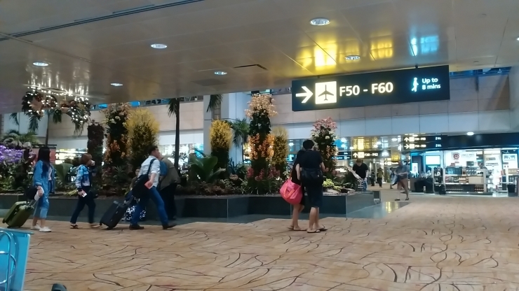 Terminal 2 Changi Airport. Tempat pendaftaran Free tour Singapore (dok. pribadi)
