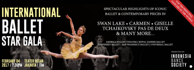 Pementasan balet internasional yang akan digelar Sabtu 4 Februari 2017 malam ini di Taman Ismail Marzuki Jakarta. (foto sumber: https://www.kiostix.com/events/details/international-ballet-star-gala.tix)