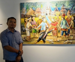 Daniel Perupa yang Melukis Karya 'KasihNya untuk Semua', Menggambarkan Pluralisme Indonesia yang Harus Dijaga Bersama