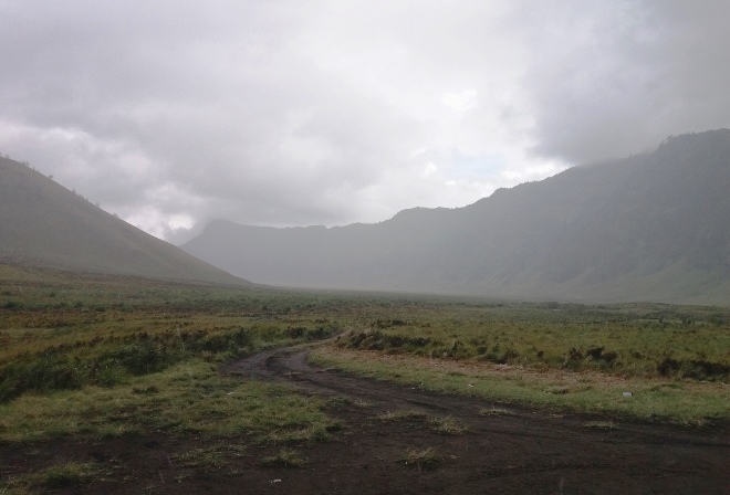 Mendung di padang savana Bromo (koleksi pribadi)