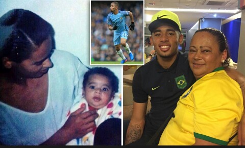 (Gabriel Jesus,striker anyar City dengan ibunya / sumber foto : dailymail)