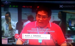 Sambutan Direktur Utama Telkom, Alex J. Sinaga sesaat setelah suksesnya peluncuran Telkom 3S yang dikhususkan untuk daerah 3T. sumber : dokpri
