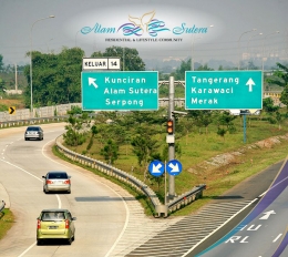 AKSES TOL. Tersedia Exit Tol Alam Sutera di ruas Tol Jakarta - Merak. (Foto: Facebook Alam Sutera)